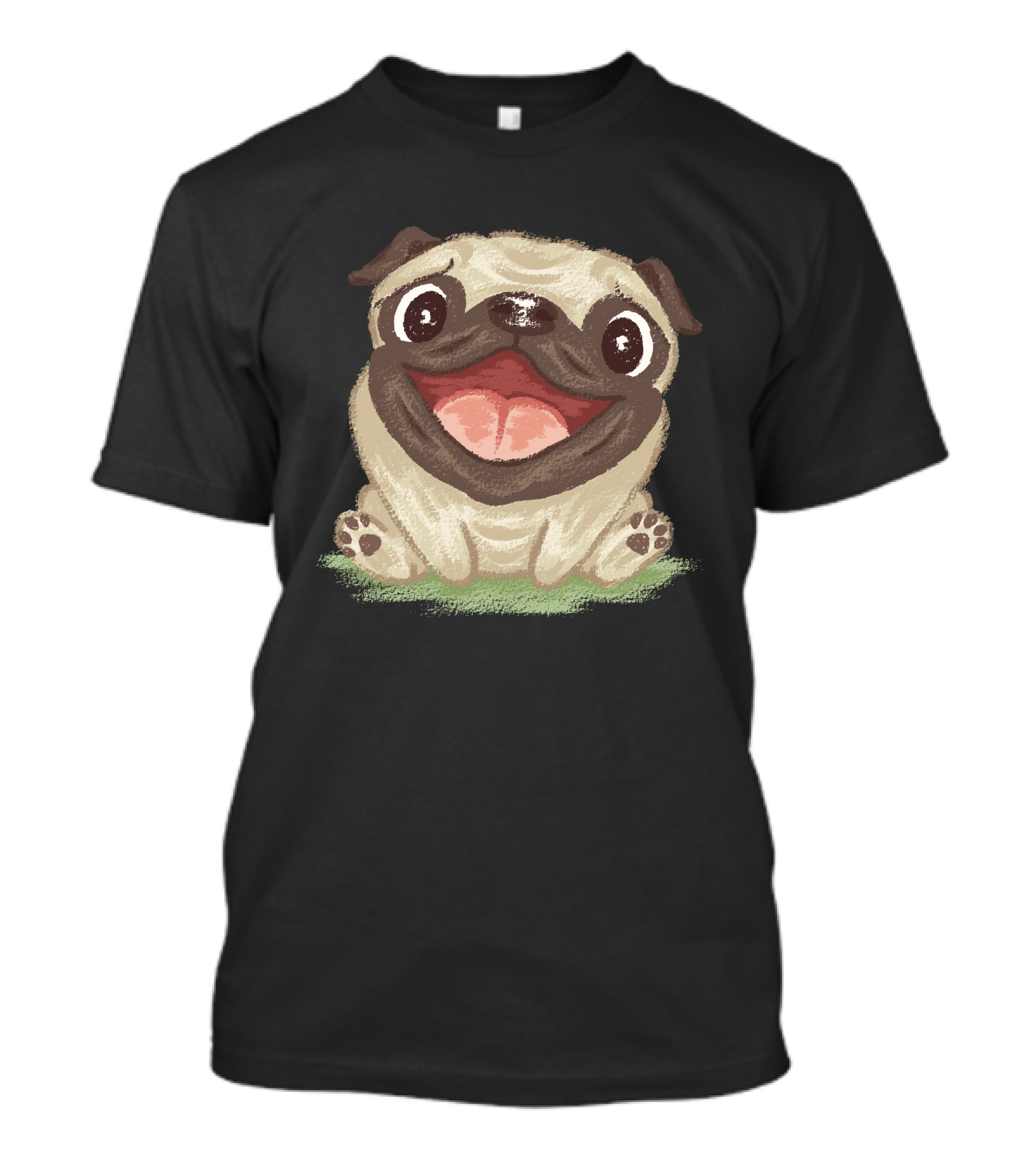 Smiling Pug With Joyful Expression T-Shirt