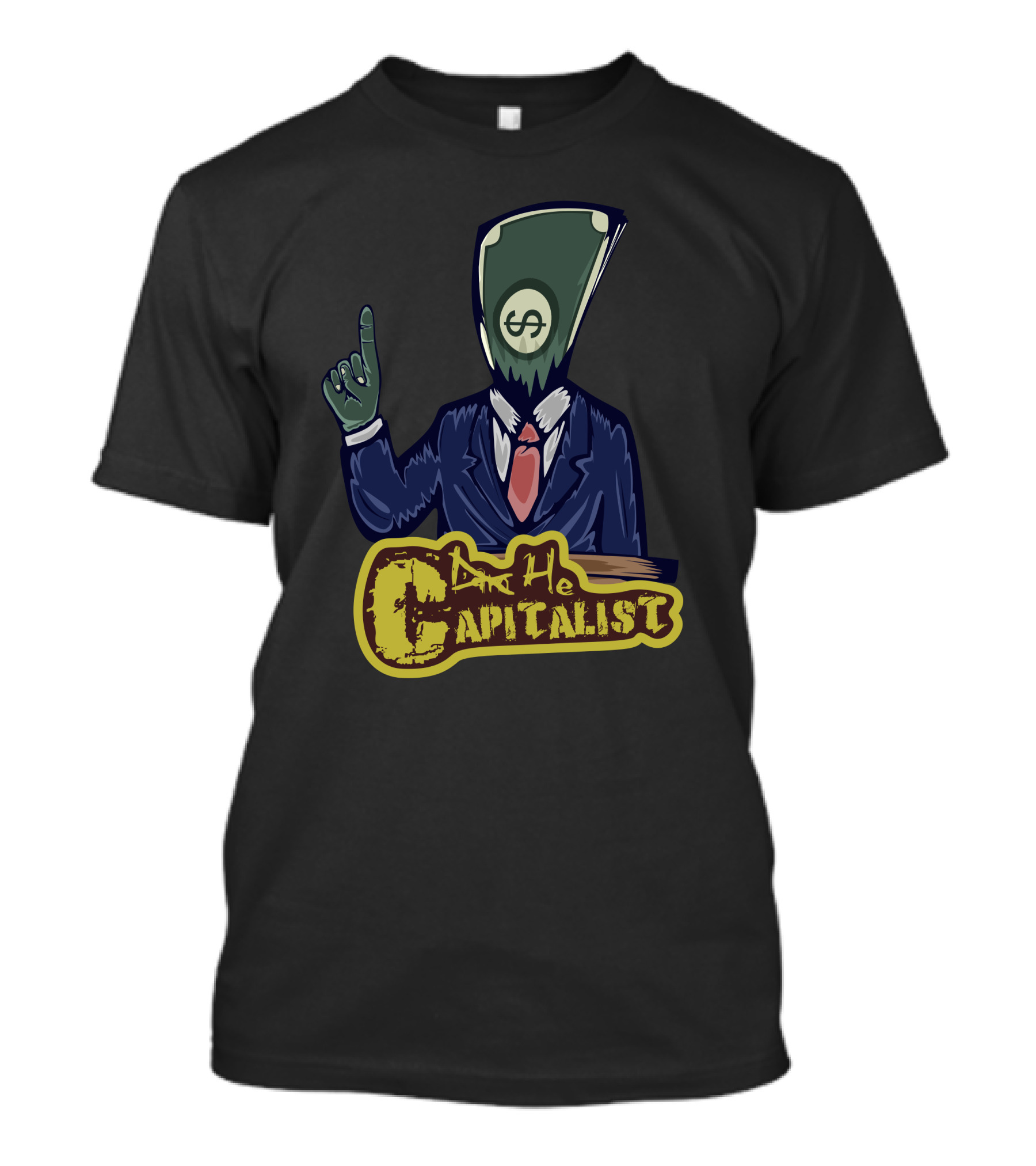 Dollar Head He Capitalist Money Symbol Suit T-Shirt