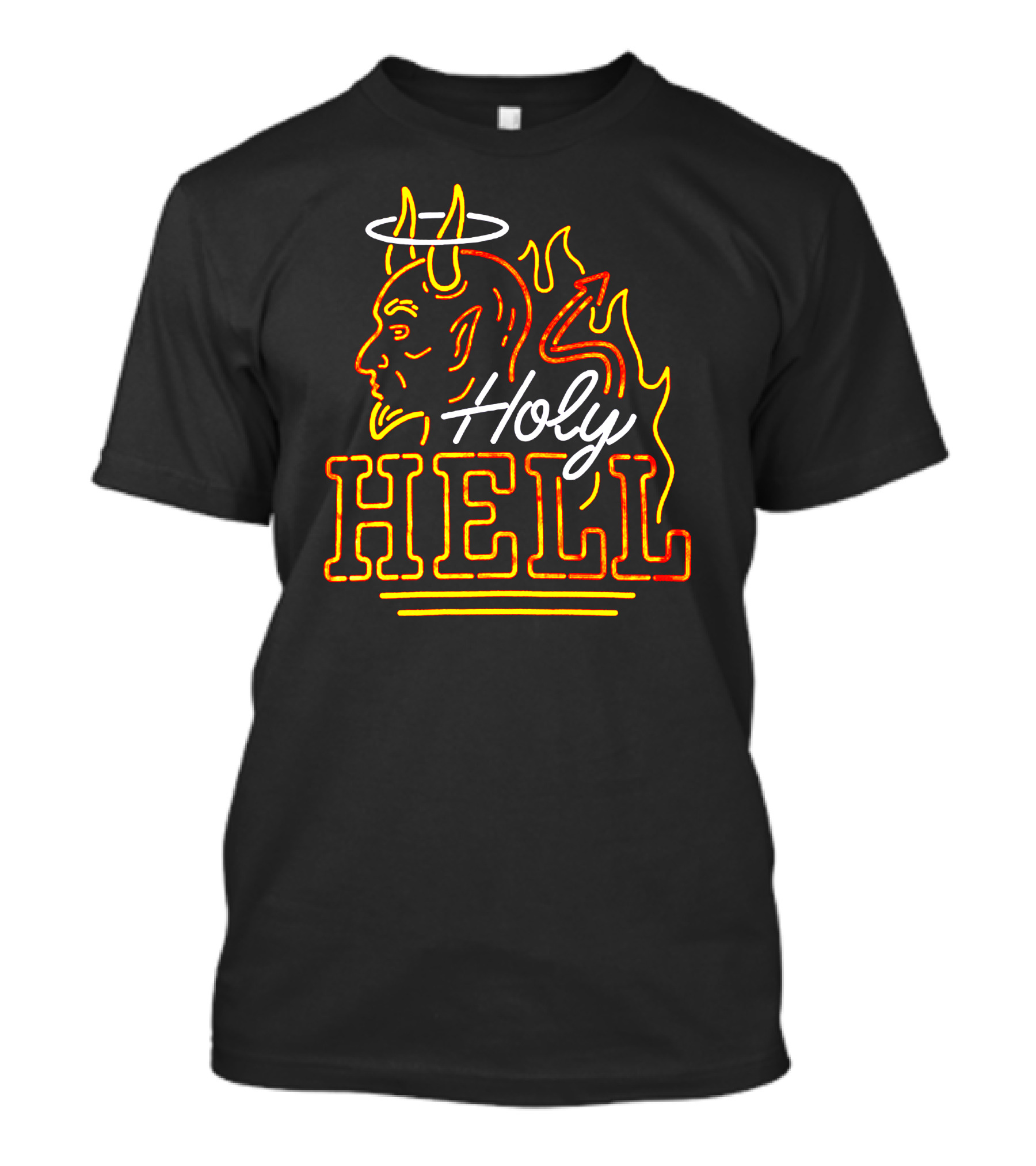 Holy Hell Devil Halo Flames T-Shirt
