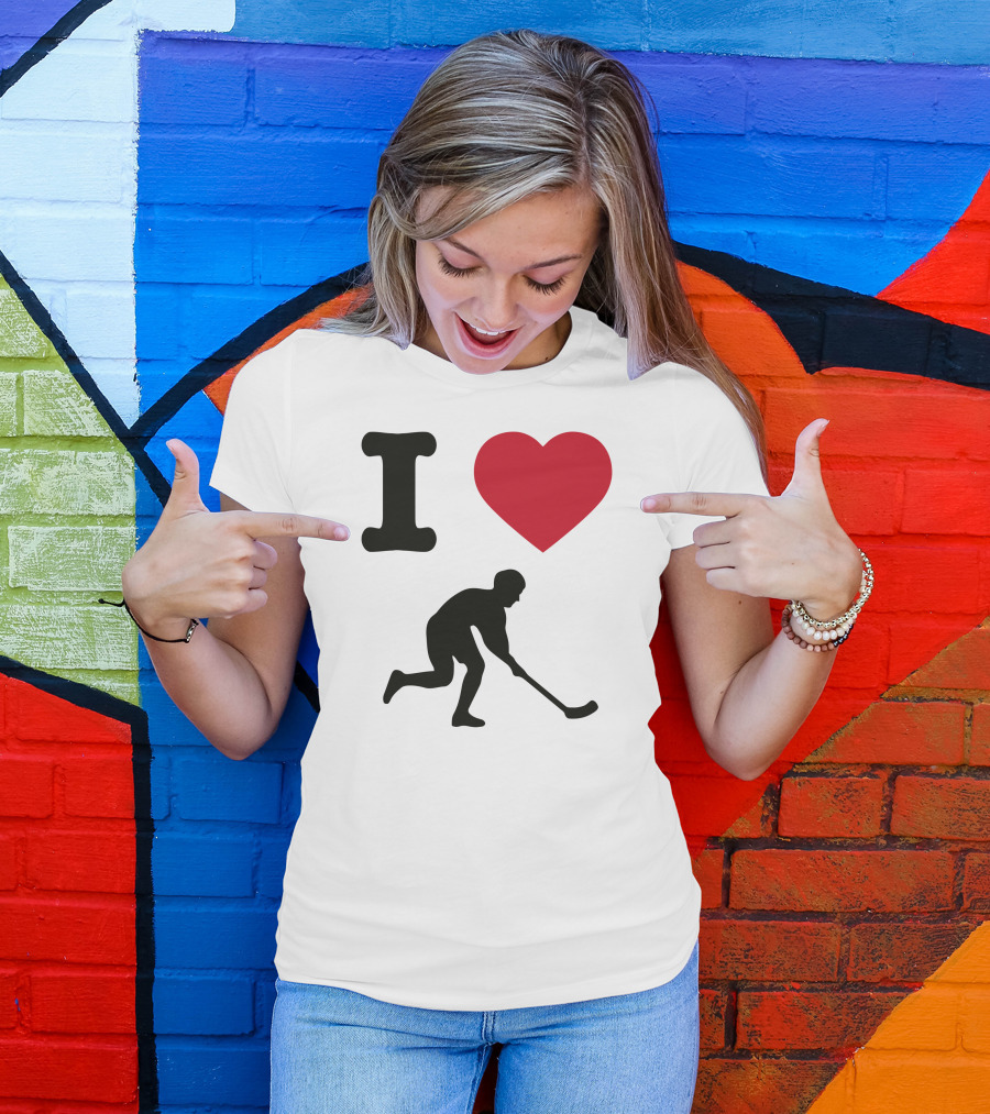 I Heart Hockey Player T-Shirt