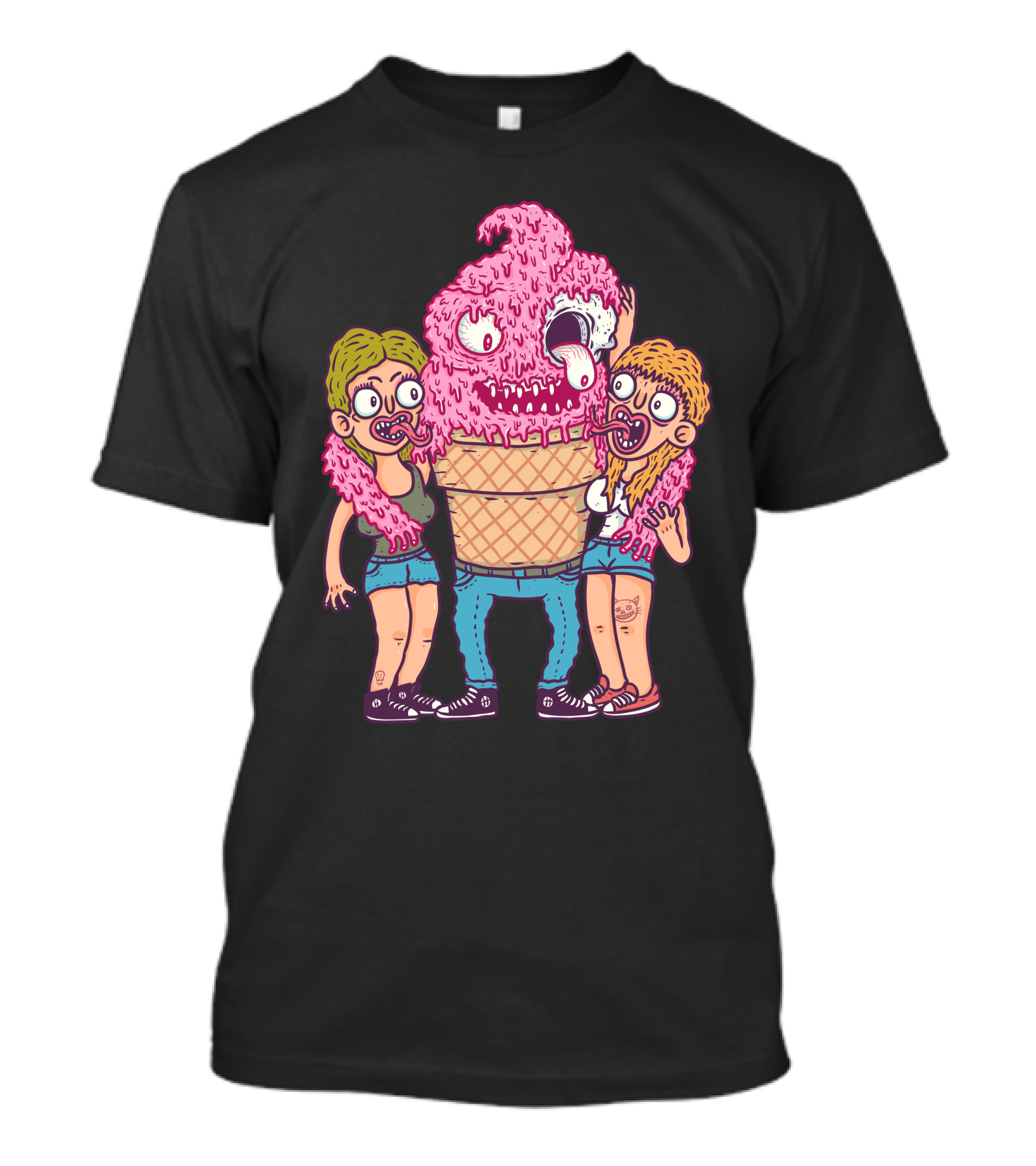 Ice Cream Boy Melting With Friends T-Shirt