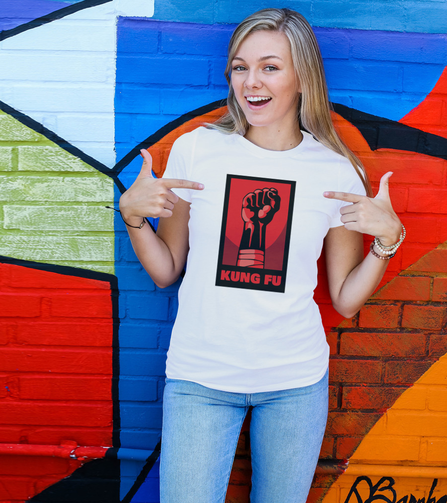 Kung Fu Power Fist Emblem T-Shirt