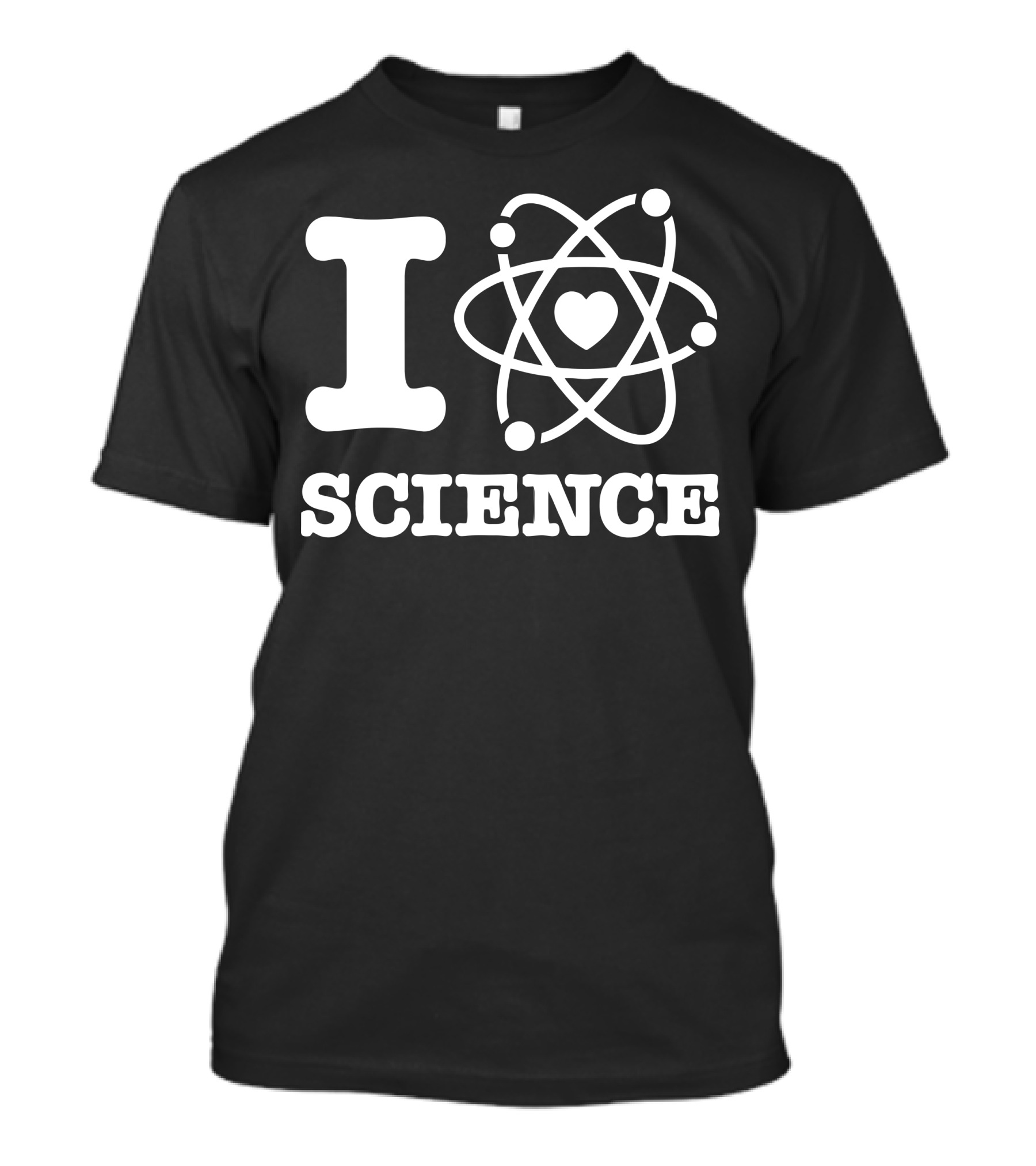 I Love Science Atom Heart T-Shirt