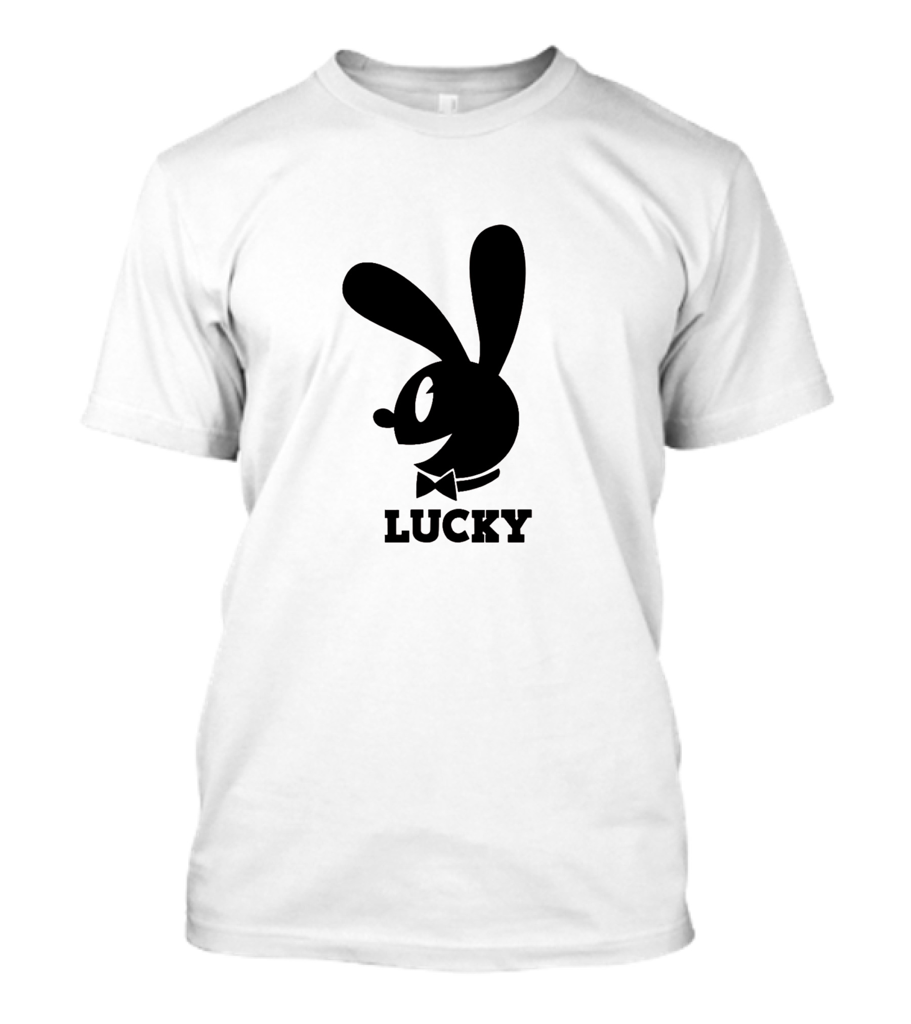 Lucky Bunny Silhouette Bowtie T-Shirt