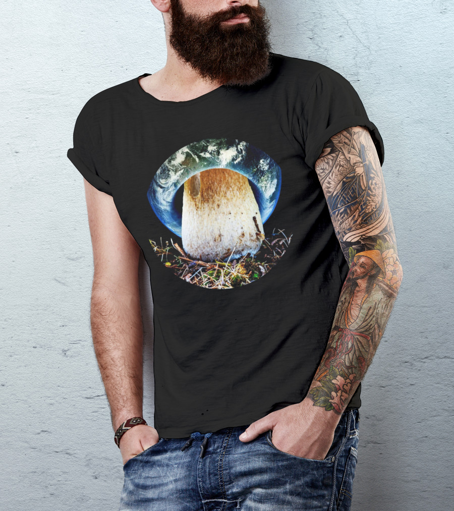 Magic Mushroom Earth Beneath Mycelium Forest T-Shirt