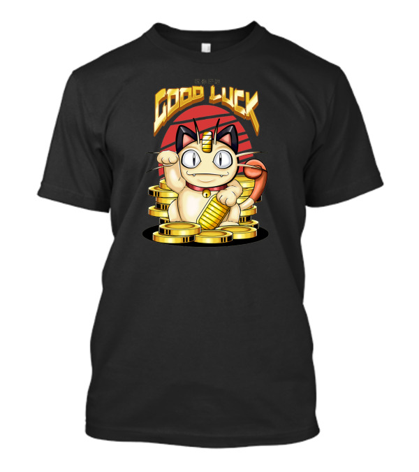 Good Luck Maneki Neko Meow Coins T-Shirt