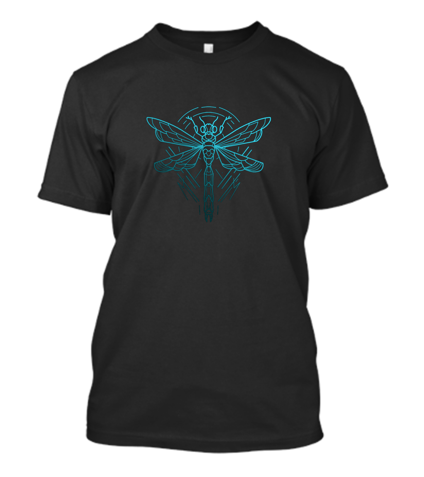 Mecha Dragonfly Neon Cybernetic Insect T-Shirt