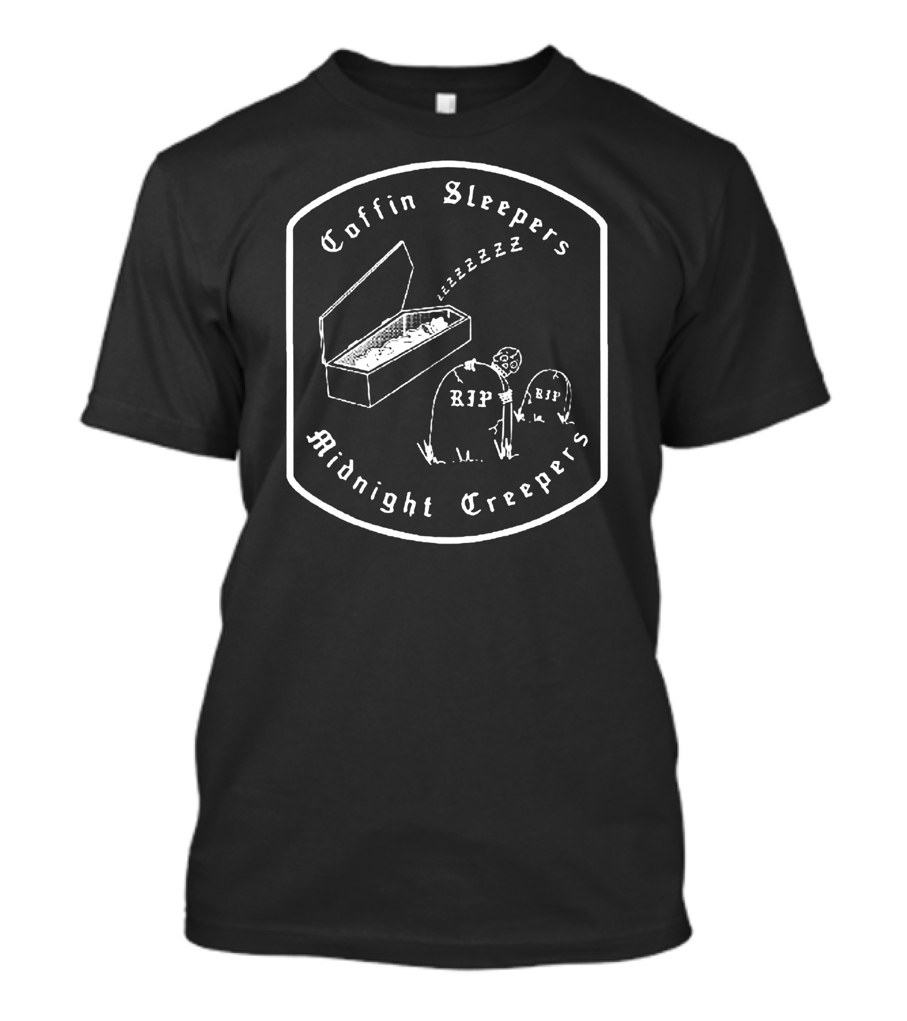 Coffin Sleepers Midnight Creepers RIP ZZZZZZZ T-Shirt