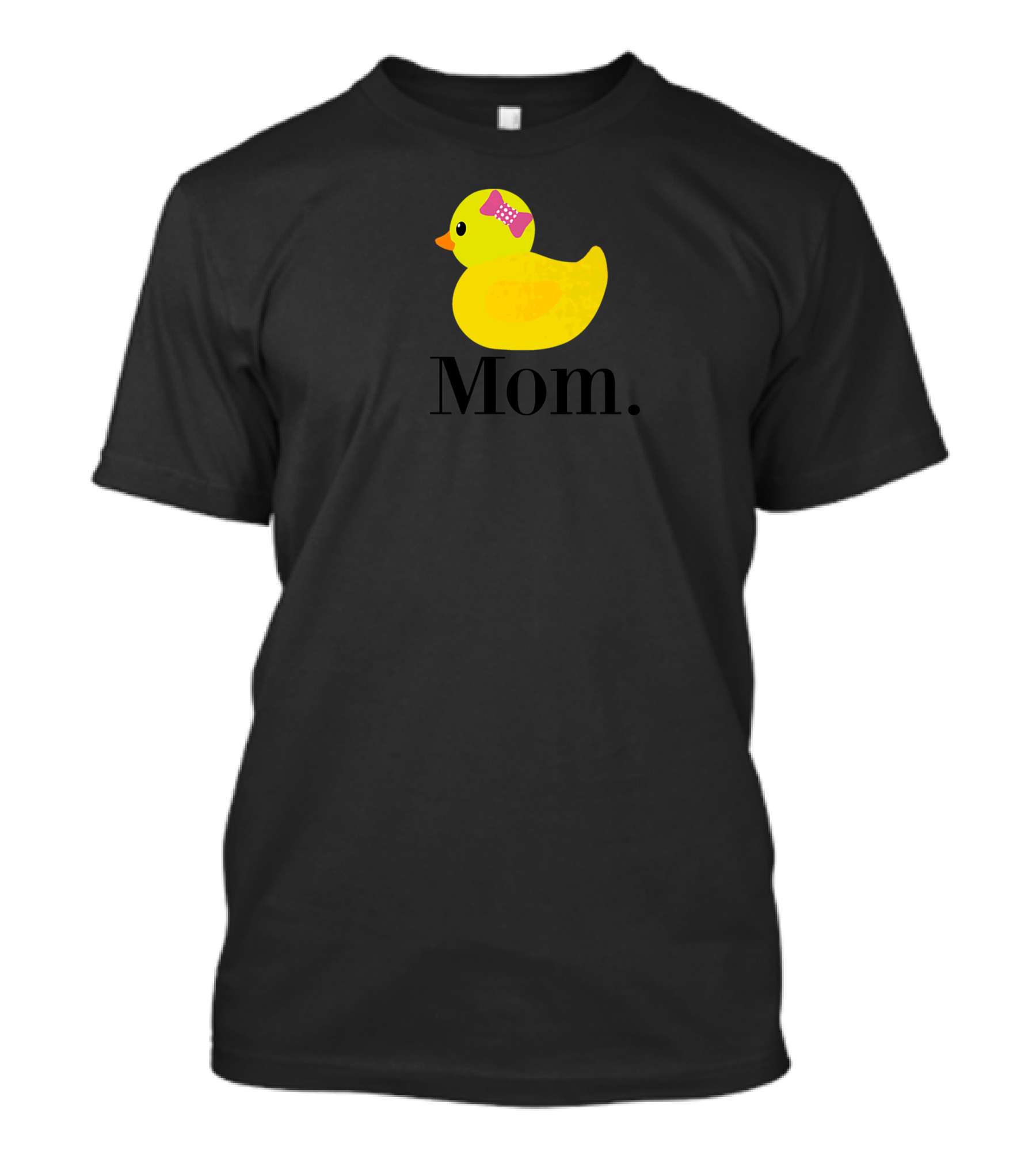 Mom Rubber Duck Yellow Bow T-Shirt