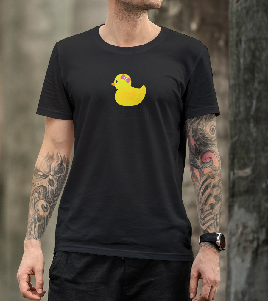 Mom Rubber Duck Yellow Bow T-Shirt