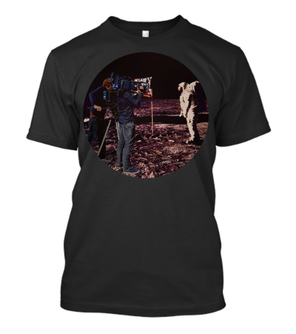 Moon Landing Film Crew Space Hoax Scene T-Shirt