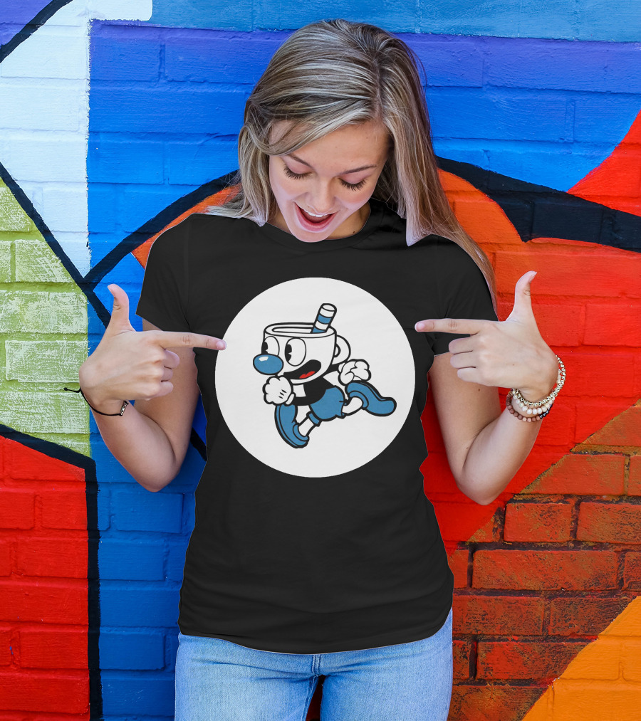 Man Cg17 Retro Cup Character Running T-Shirt