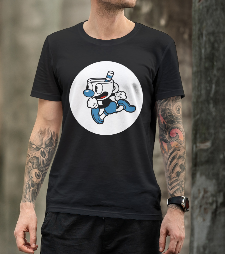 Man Cg17 Retro Cup Character Running T-Shirt