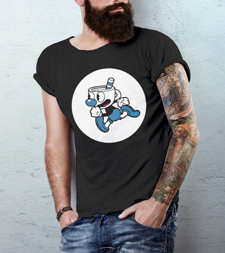 Man Cg17 Retro Cup Character Running T-Shirt