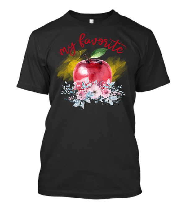 My Favorite Apple With Floral Accents T-Shirt