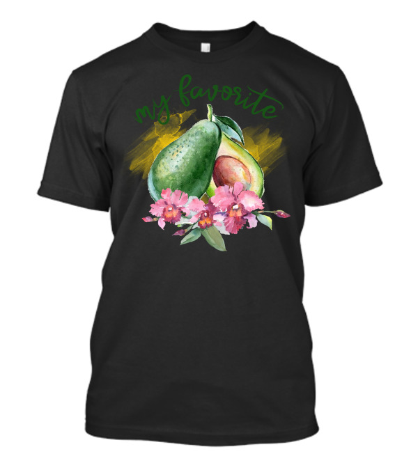 My Favorite Avocado With Pink Flowers T-Shirt