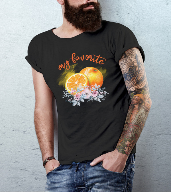 My Favorite Orange With Floral Accents T-Shirt