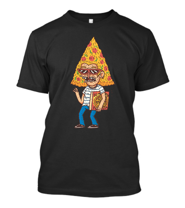 Pizzaman Dem Slices Pizza Box Character T-Shirt