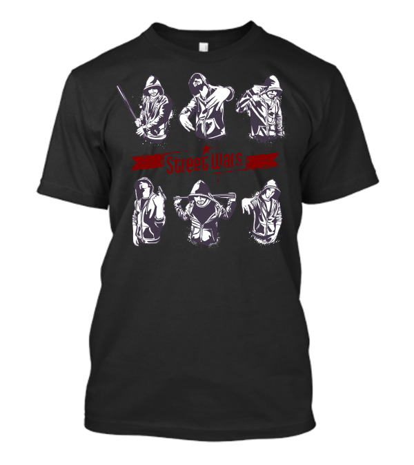 Street Wars Hoodie Figures With Bats And Athleisure T-Shirt