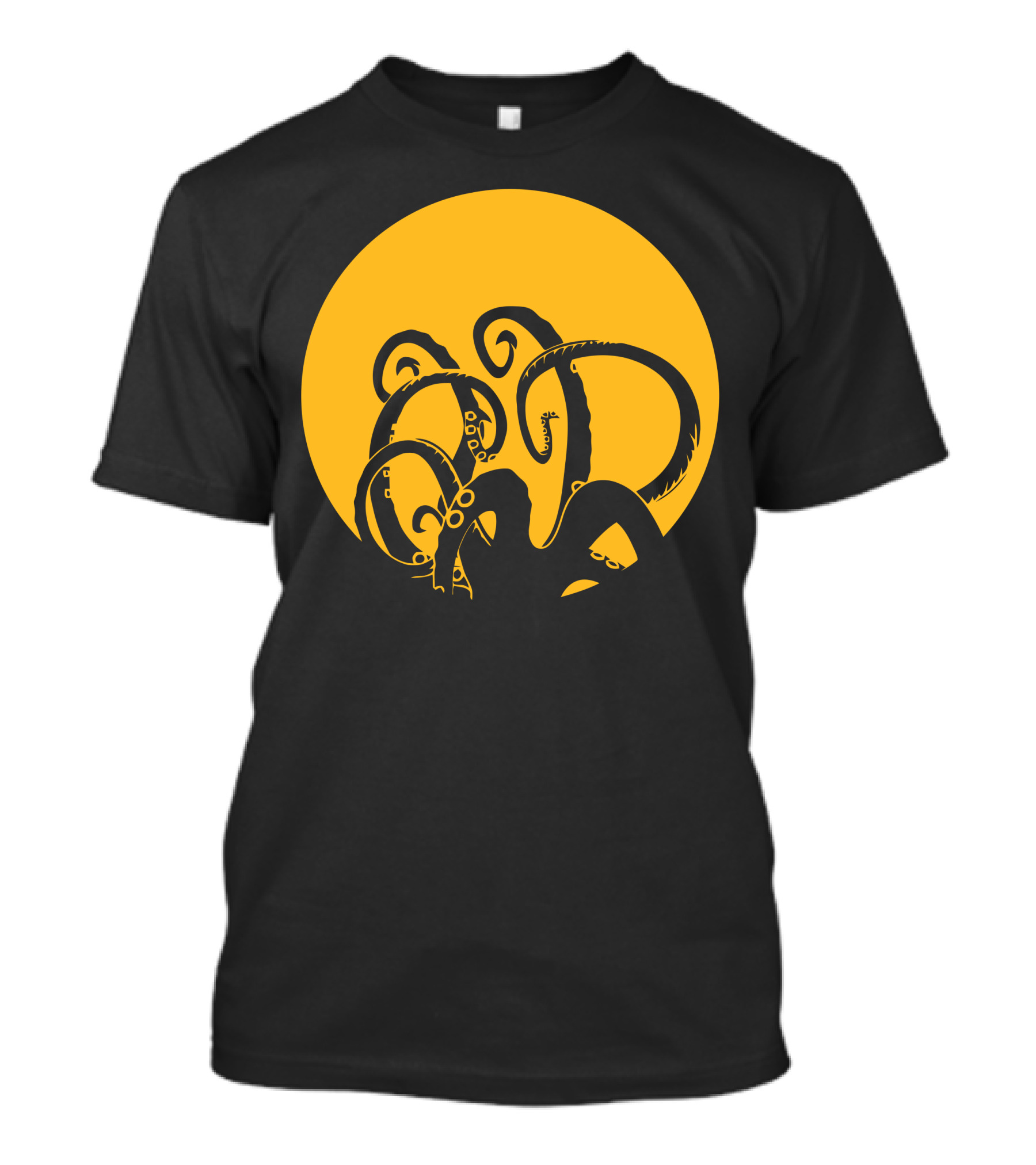 The Octopus Moon Yellow Tentacles T-Shirt