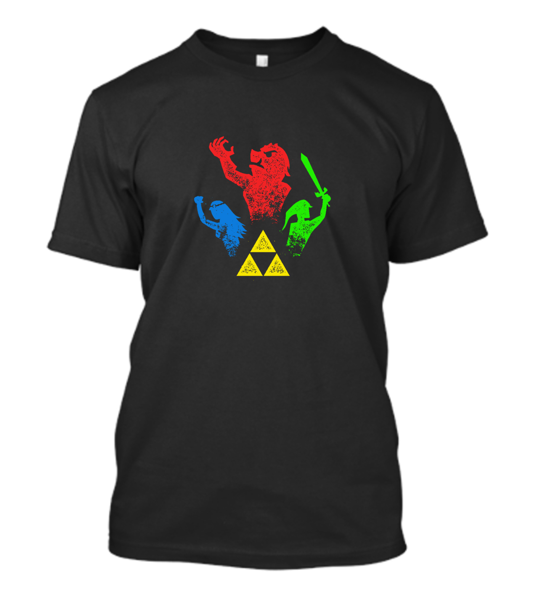The Triforce Warriors And Icons In Red Blue Green T-Shirt