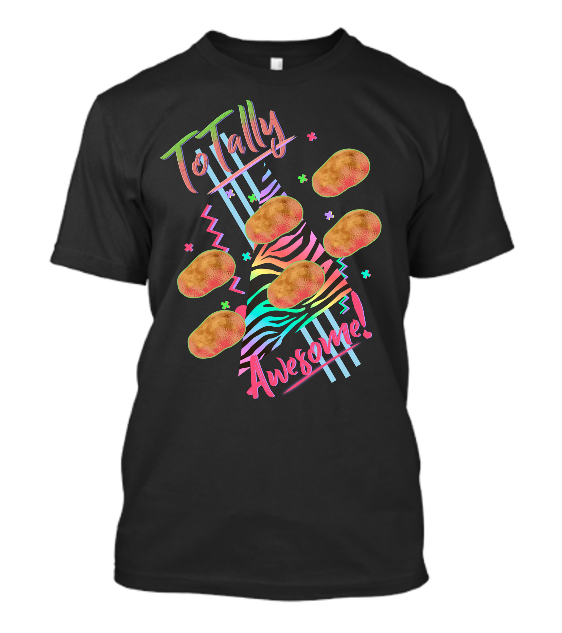 ToTally Awesome Neon Zebra Potatoes T-Shirt