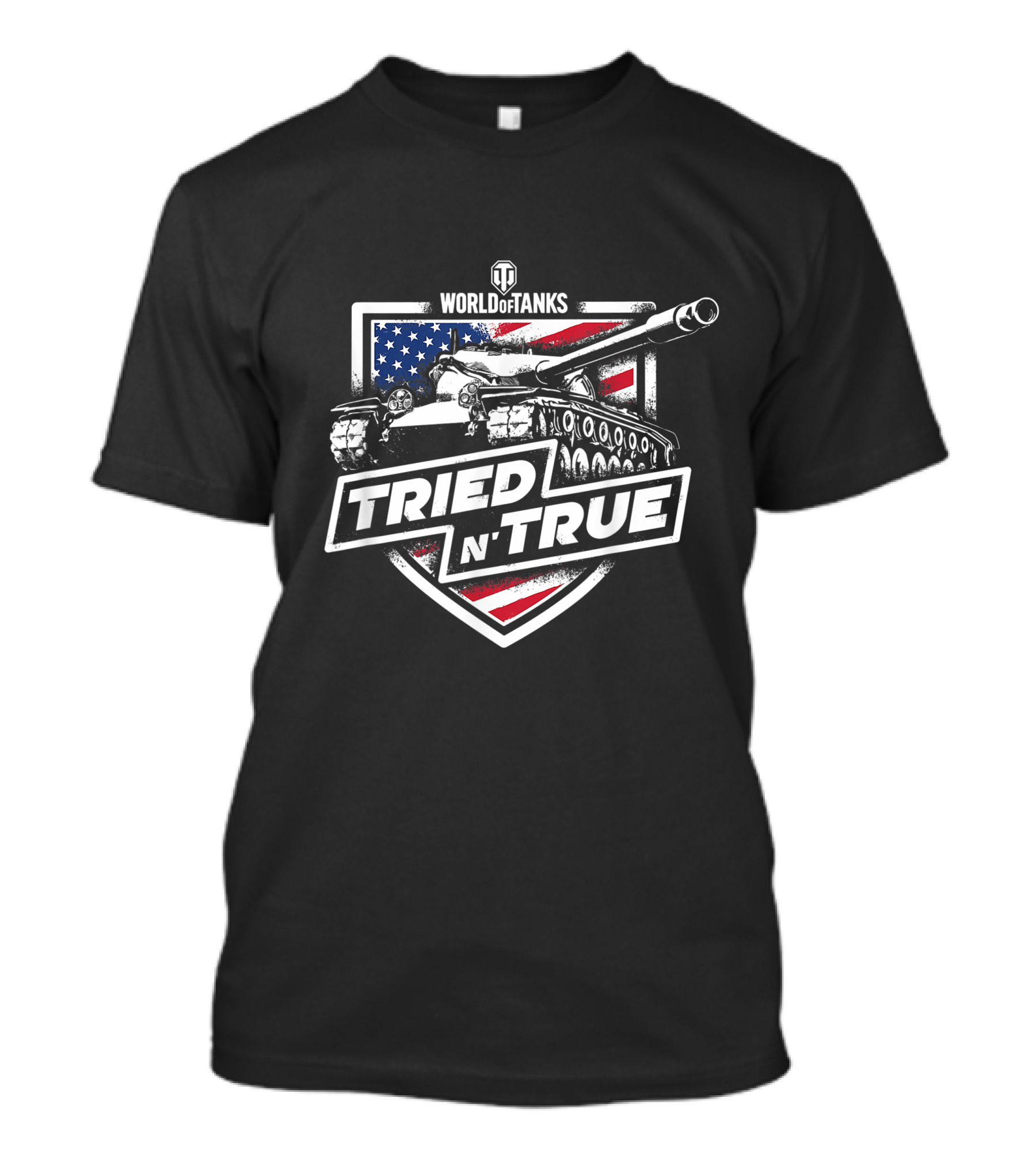 World Of Tanks Tried N' True American Flag Tank T-Shirt