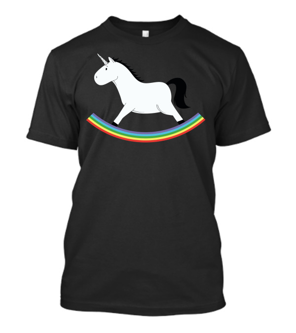 Unicorn Rocking On Rainbow Arch T-Shirt