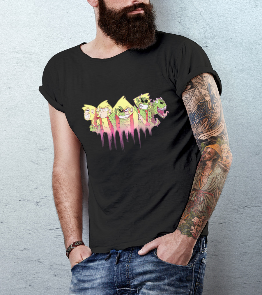 Whole Bunch Of Sips Mutant Dinosaur Crew T-Shirt