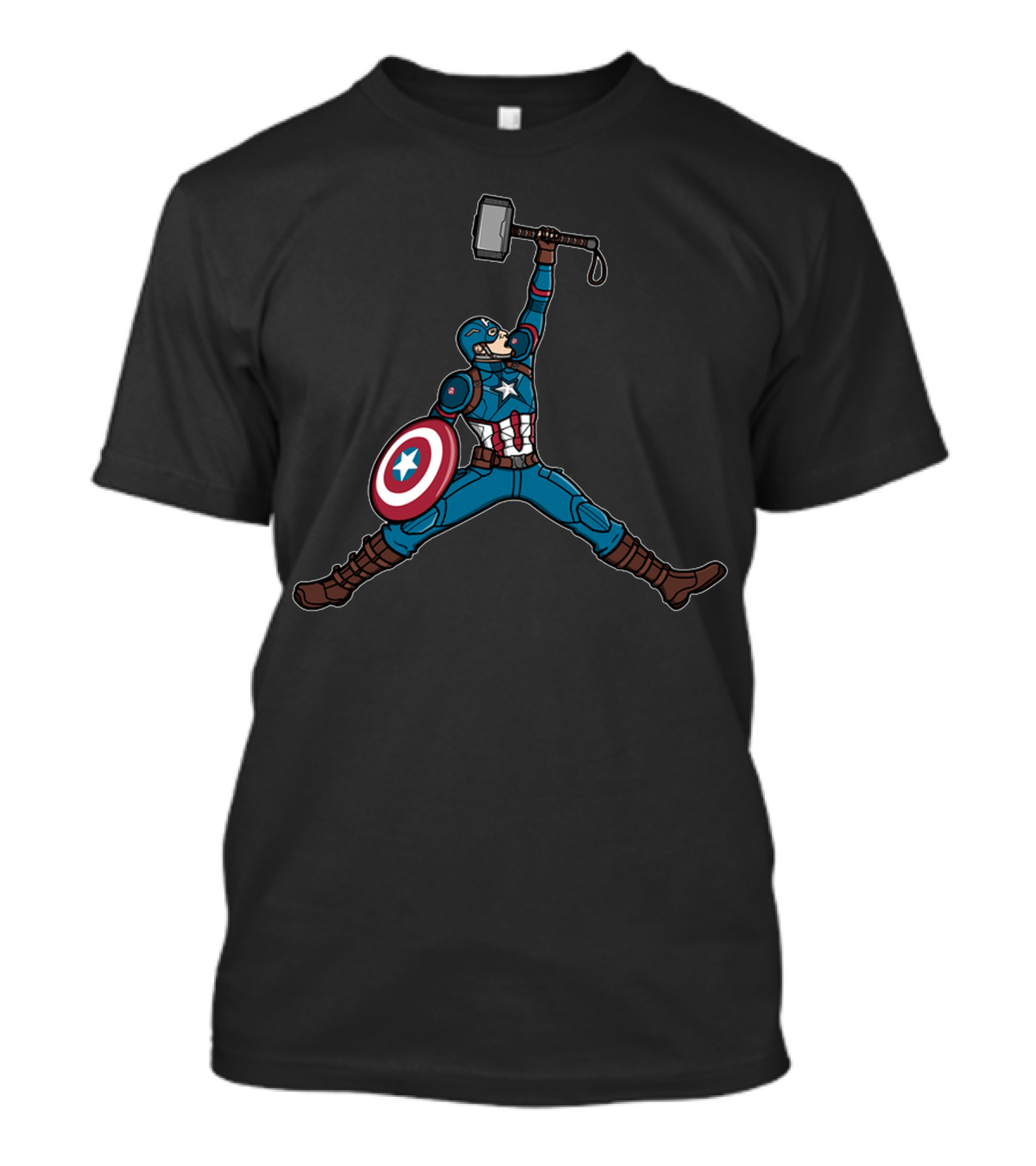 Air Rogers Jump Captain Shield And Hammer T-Shirt