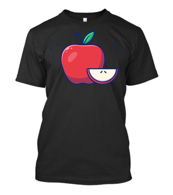 Apple Fruit Slice And Whole Graphics T-Shirt