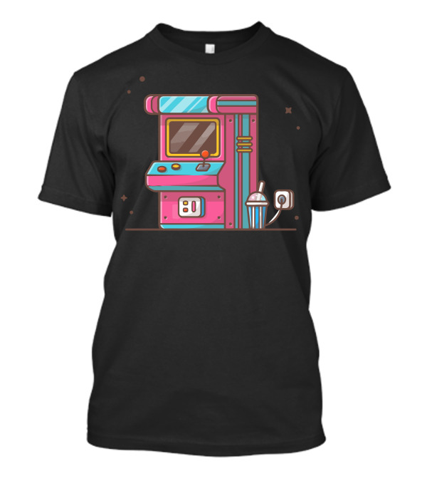 Arcade Machine Retro Gaming Console With Soda Cup And Joystick T-Shirt