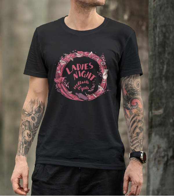 Ladies Night Cocktails For Girls Bachelorette T-Shirt