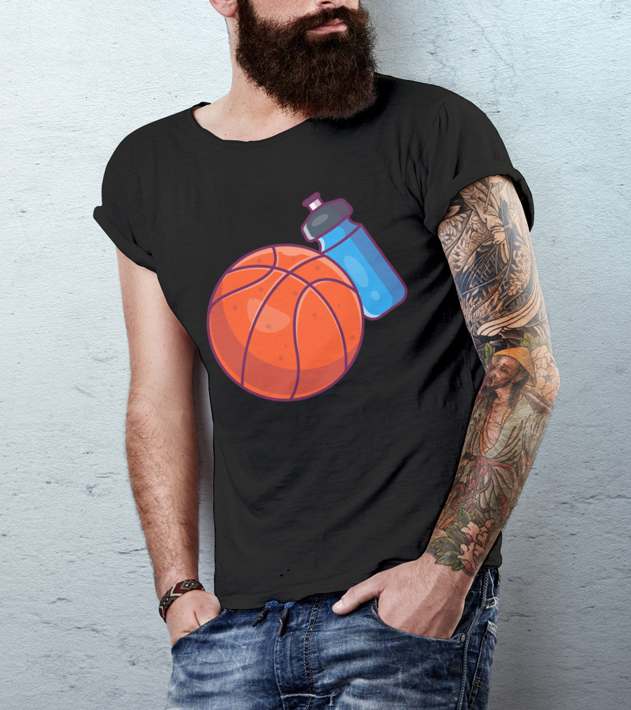 Basket Ball And Water Bottle T-Shirt
