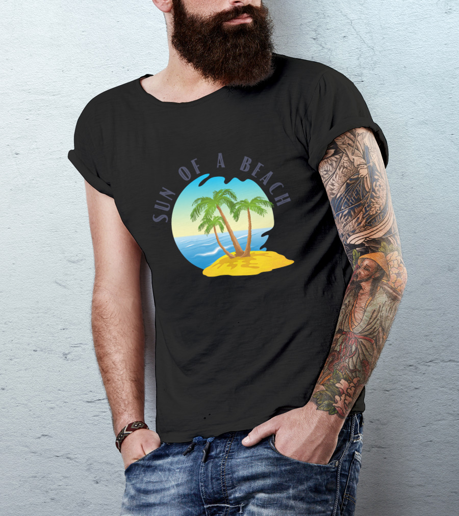 Sun Of A Beach Tropical Island Ocean Scene T-Shirt