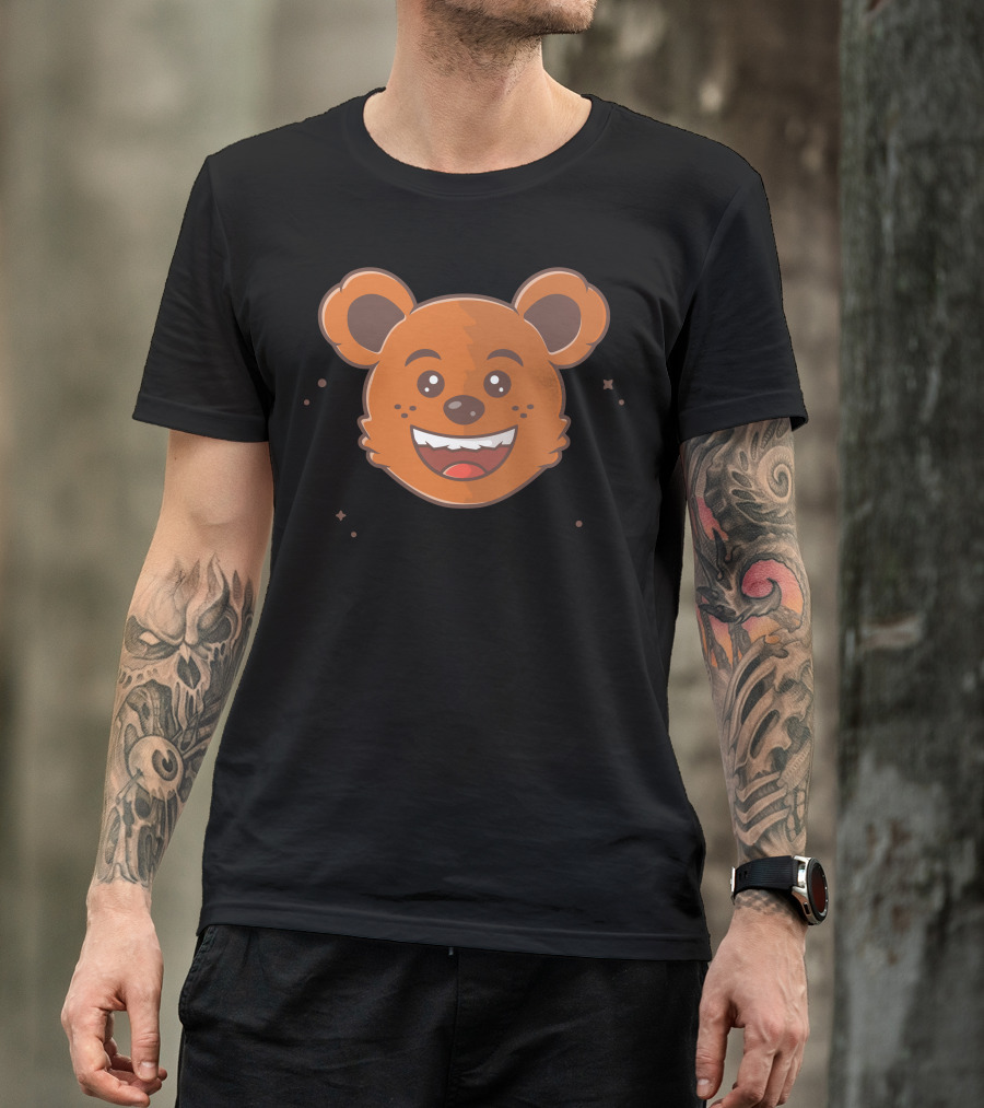 Bear Happy Face Emoji T-Shirt