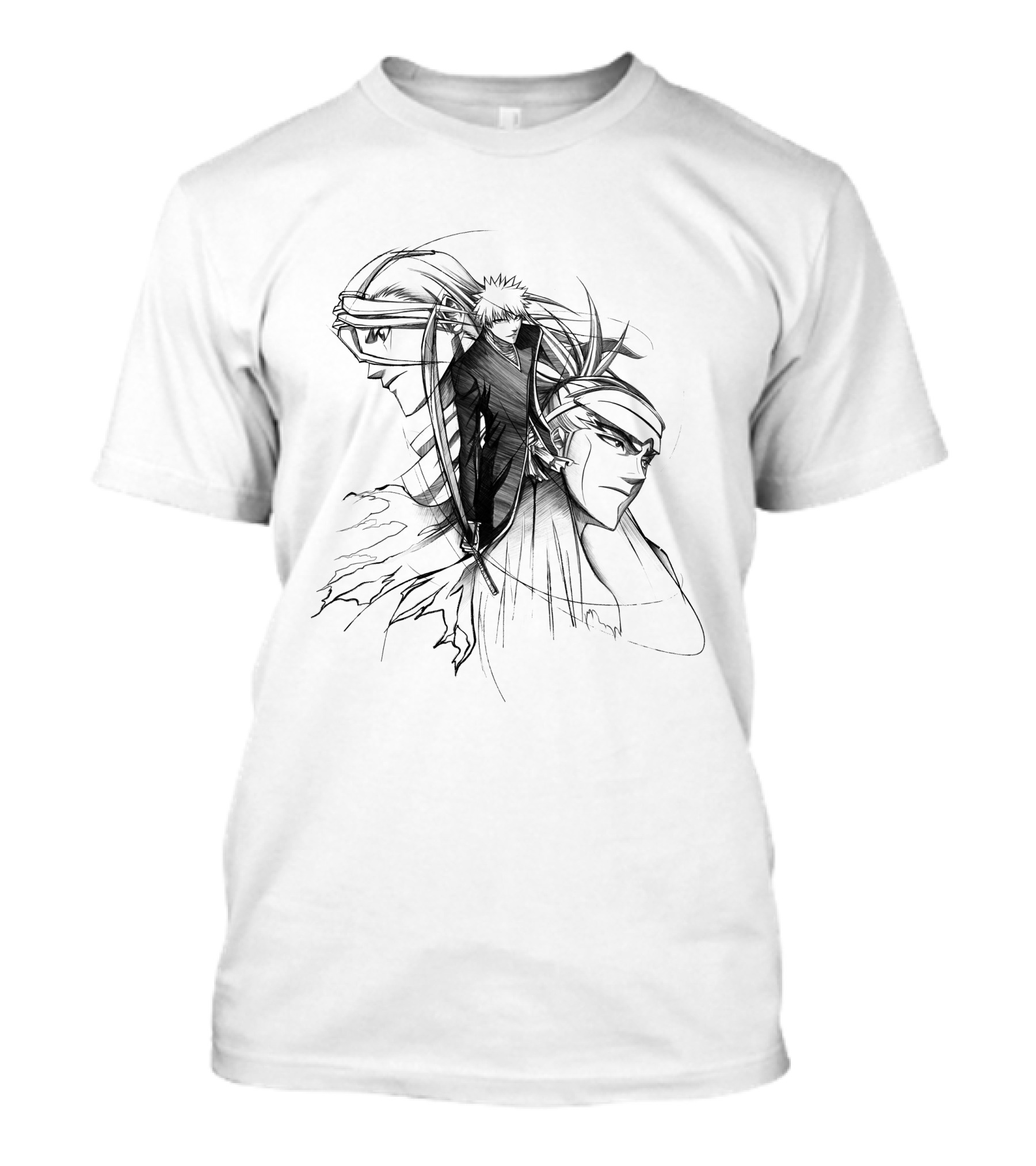 Bleach Ichigo Kurosaki Manga Sketch Ink T-Shirt