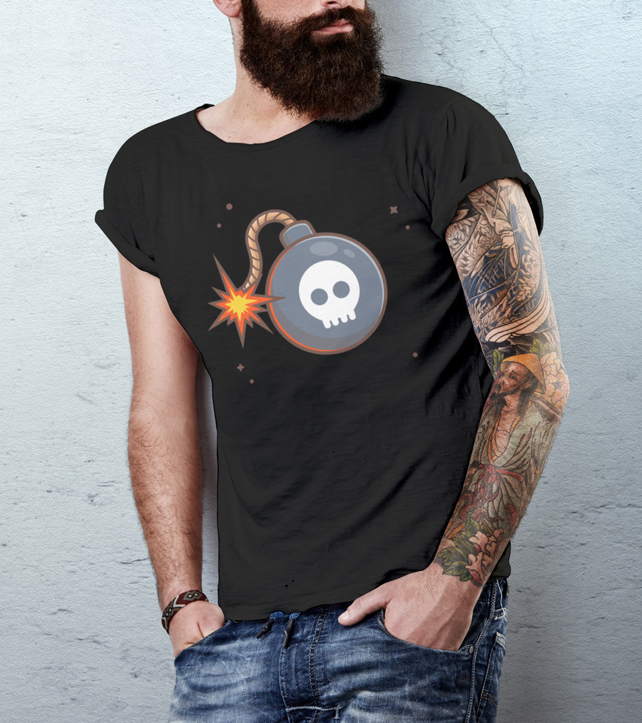 Skull And Fuse Bomb Explosion T-Shirt