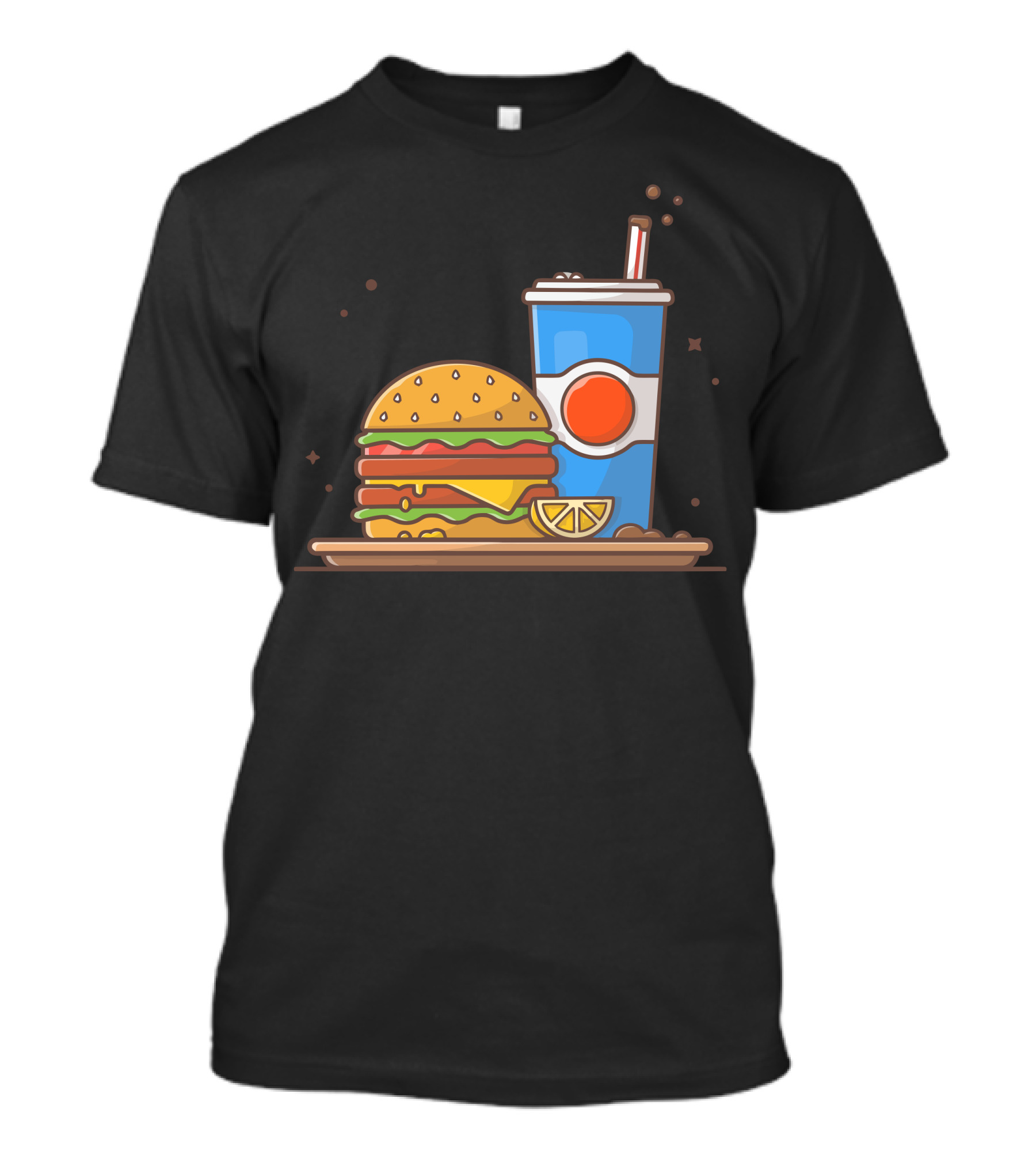 Burger And Soda With Lemon Slice T-Shirt