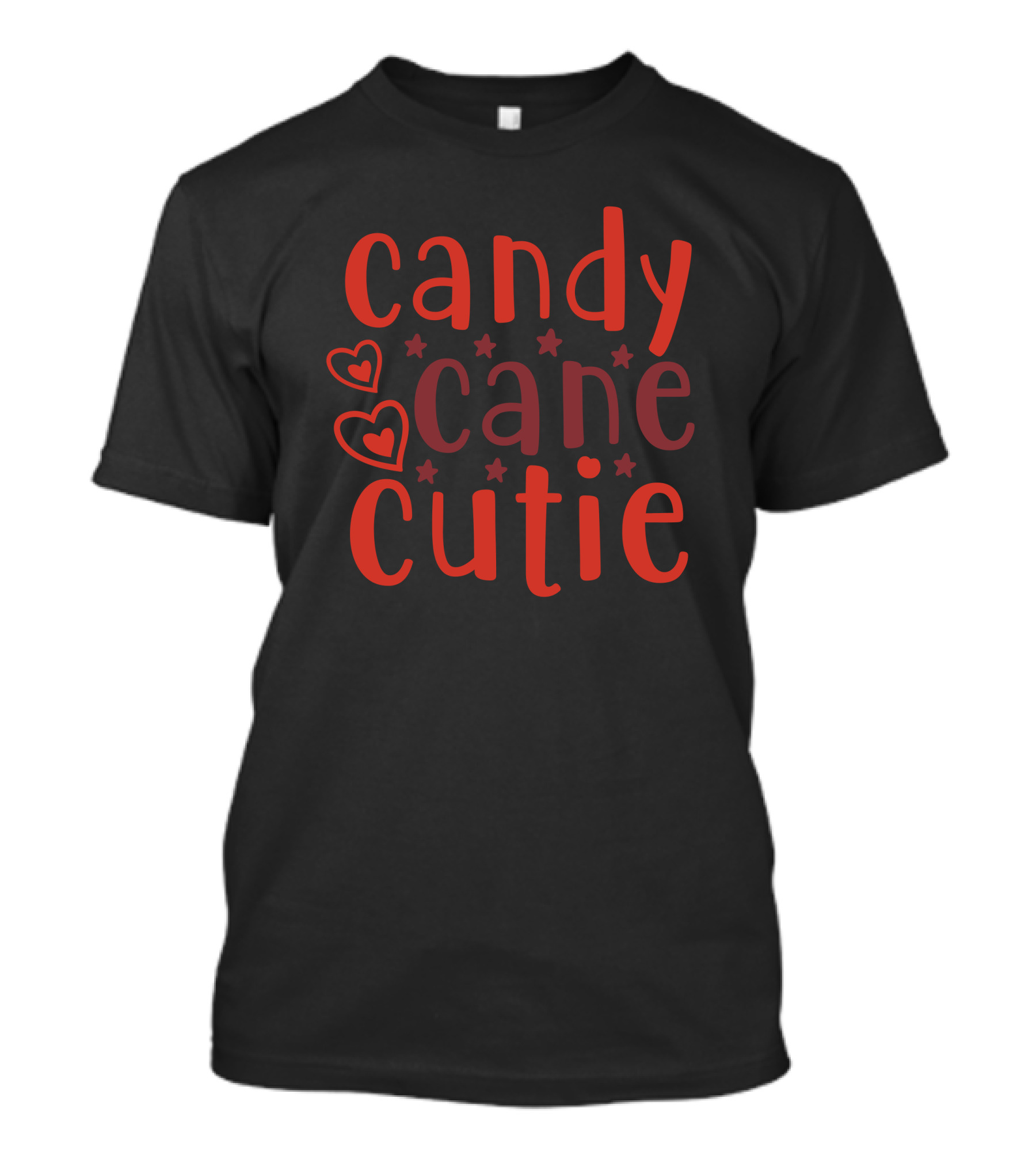 Candy Cane Cutie Hearts And Stars T-Shirt