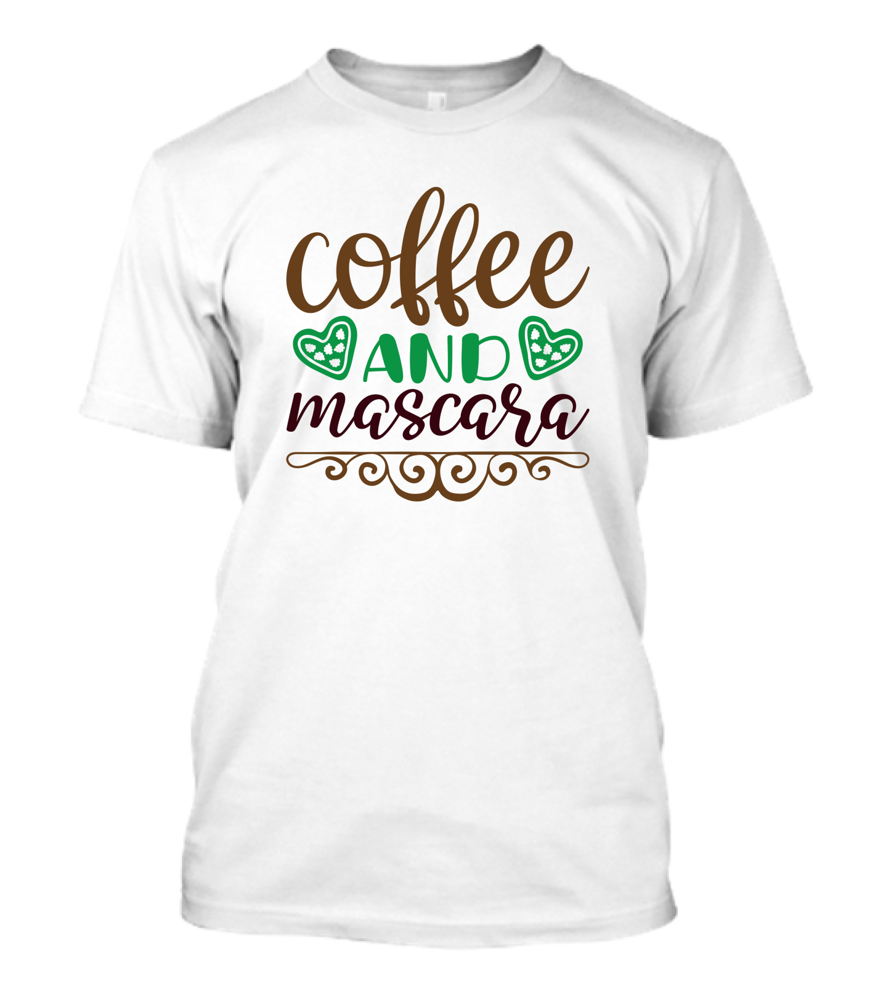 Coffee And Mascara Hearts T-Shirt