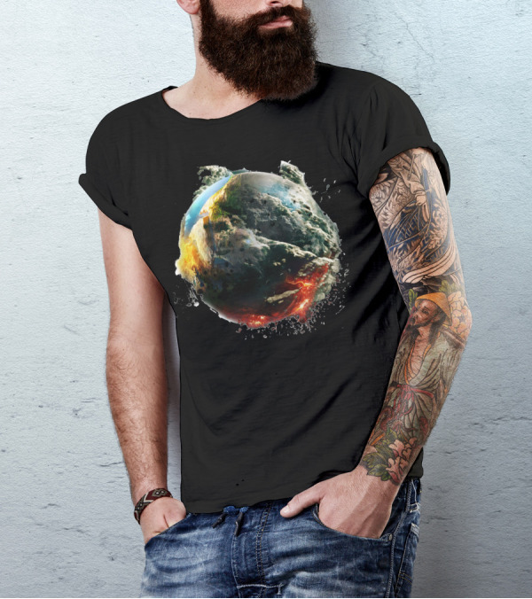 Earth Meteorite Asteroid Impact Event T-Shirt