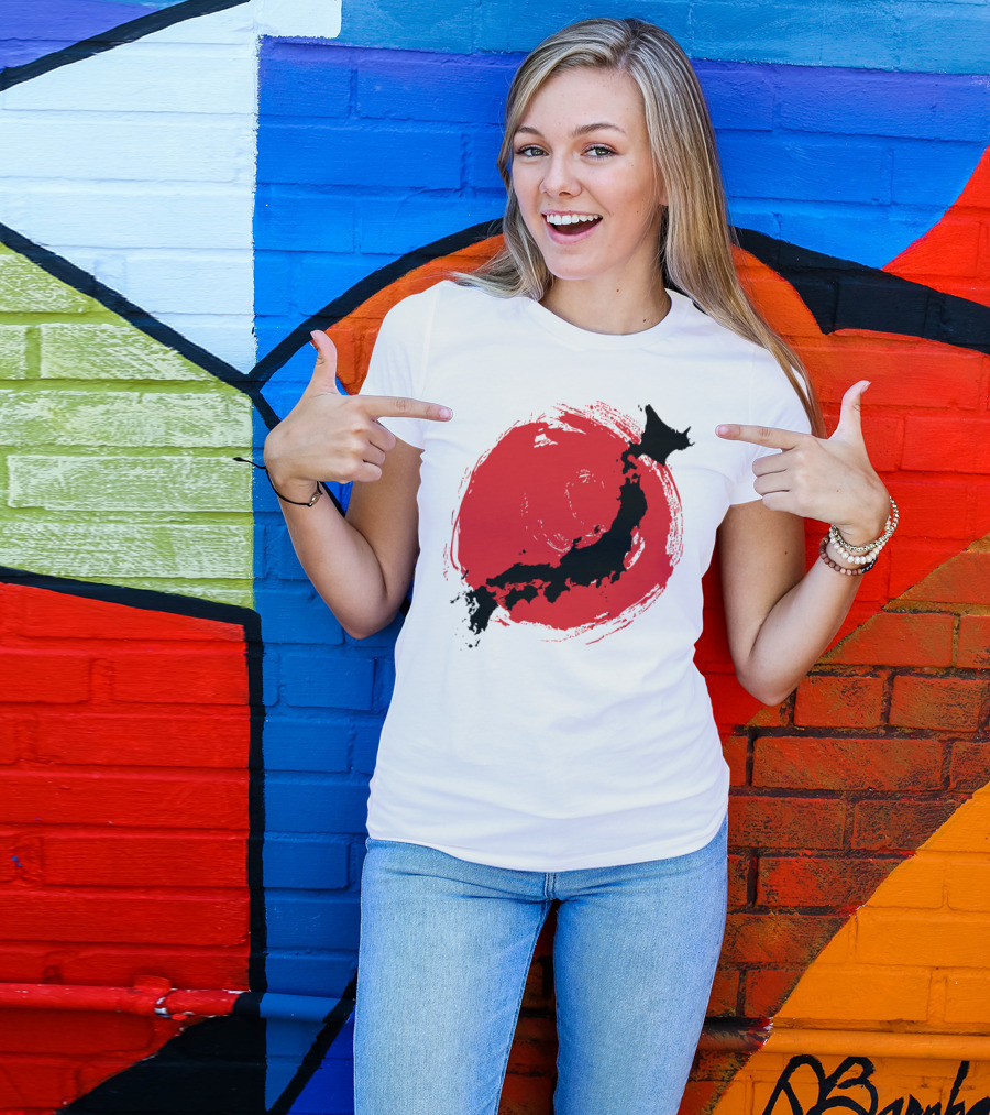 Japon Japan Red Circle Map T-Shirt