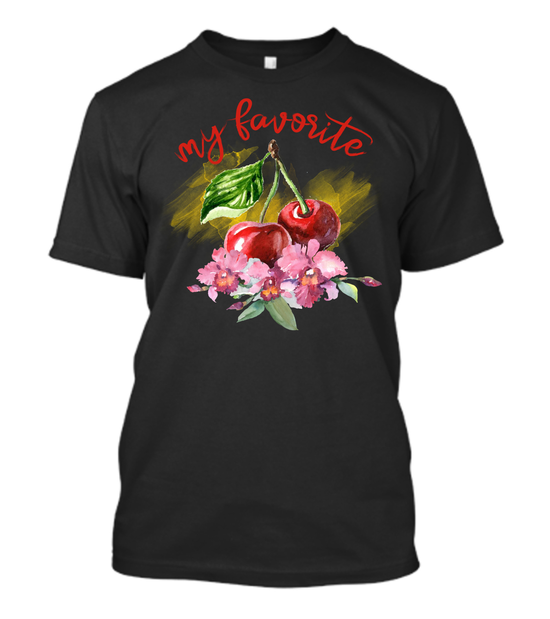 My Favorite Cherry With Flowers And Leaves T-Shirt