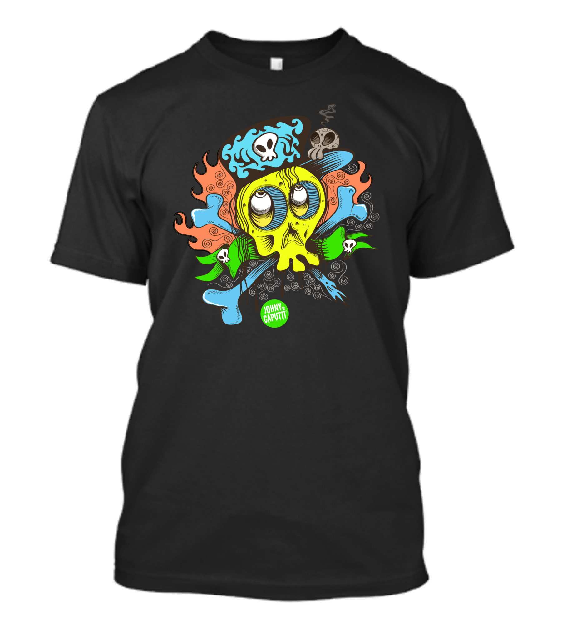 Skull Bones Johnny Caputti Psychedelic Pirate T-Shirt