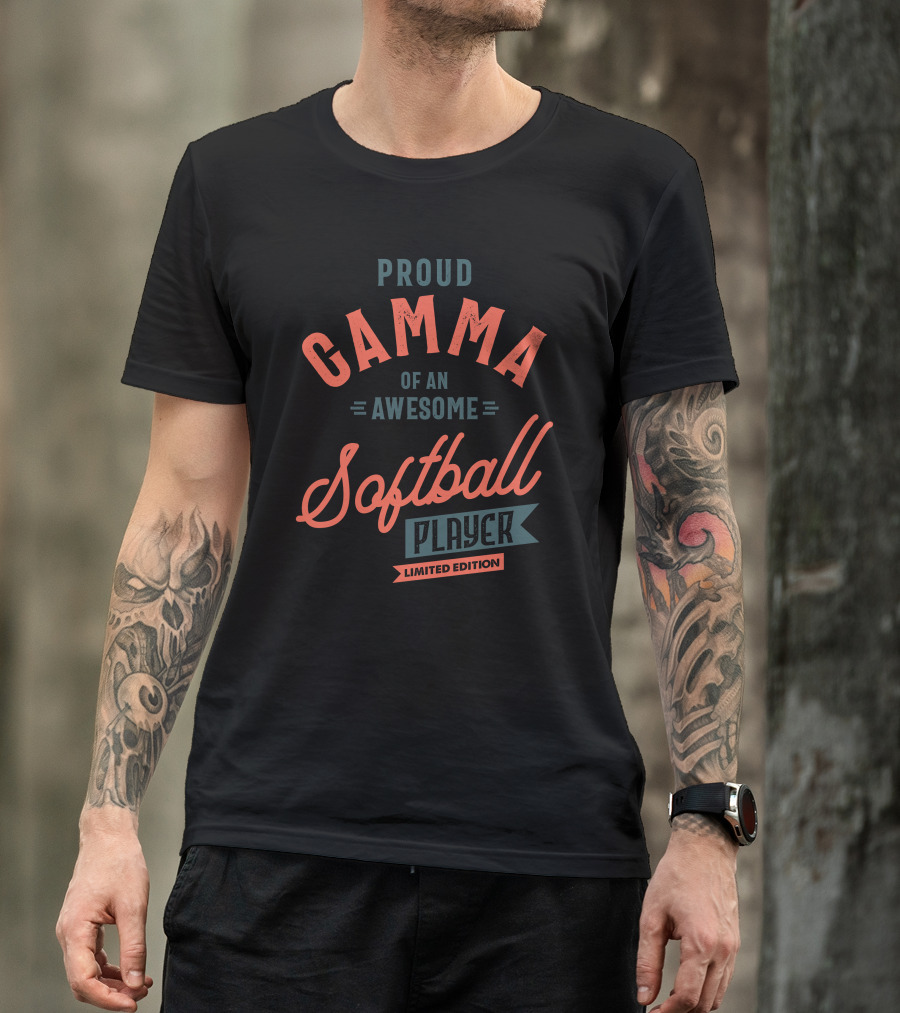 Proud Gamma Of An Awesome Softball Player T-Shirt