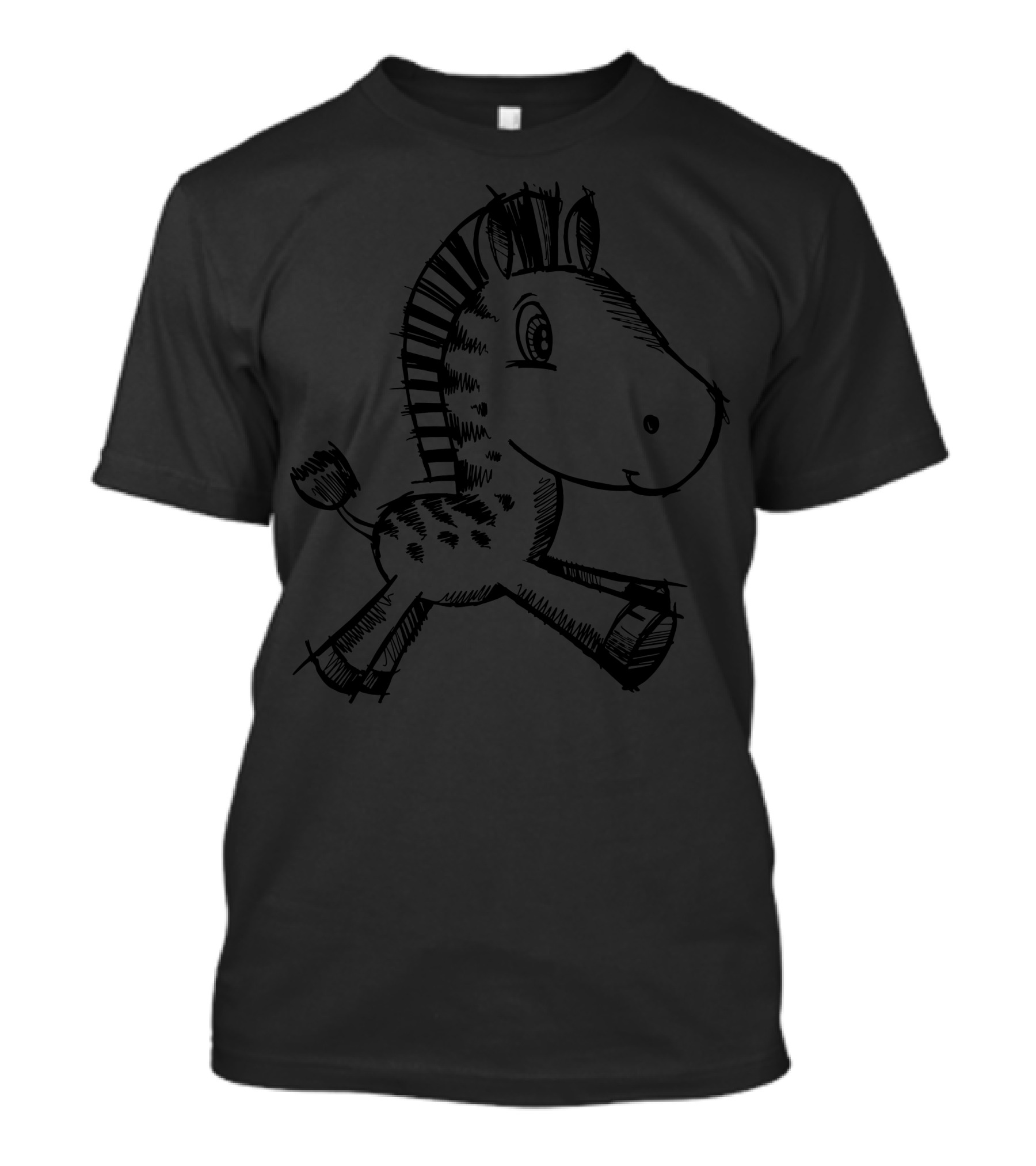Zebra Baby Animal Jungle Sketch Playful Safari T-Shirt