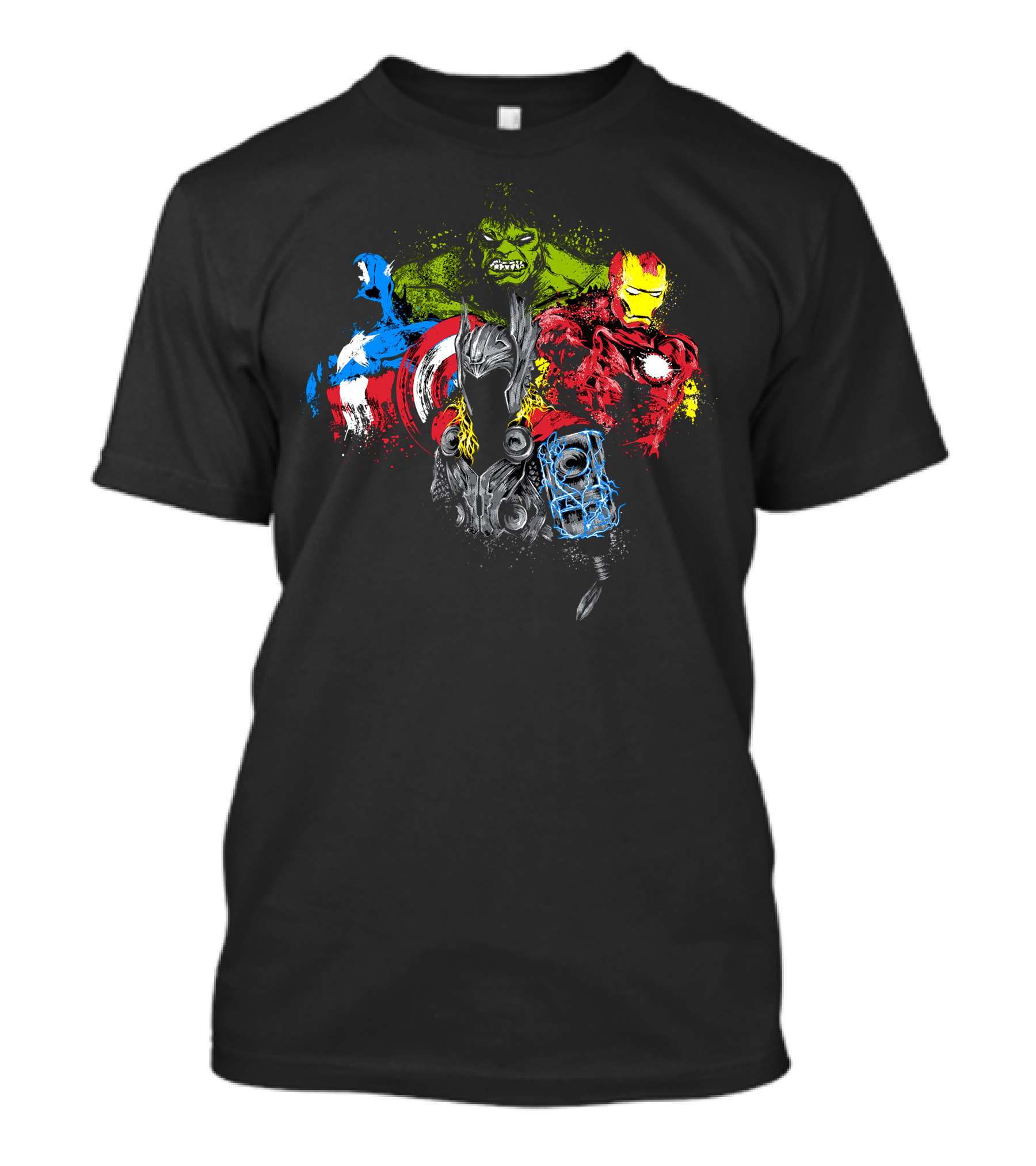 All Together Avengers Hulk Captain America Thor Iron Man T-Shirt