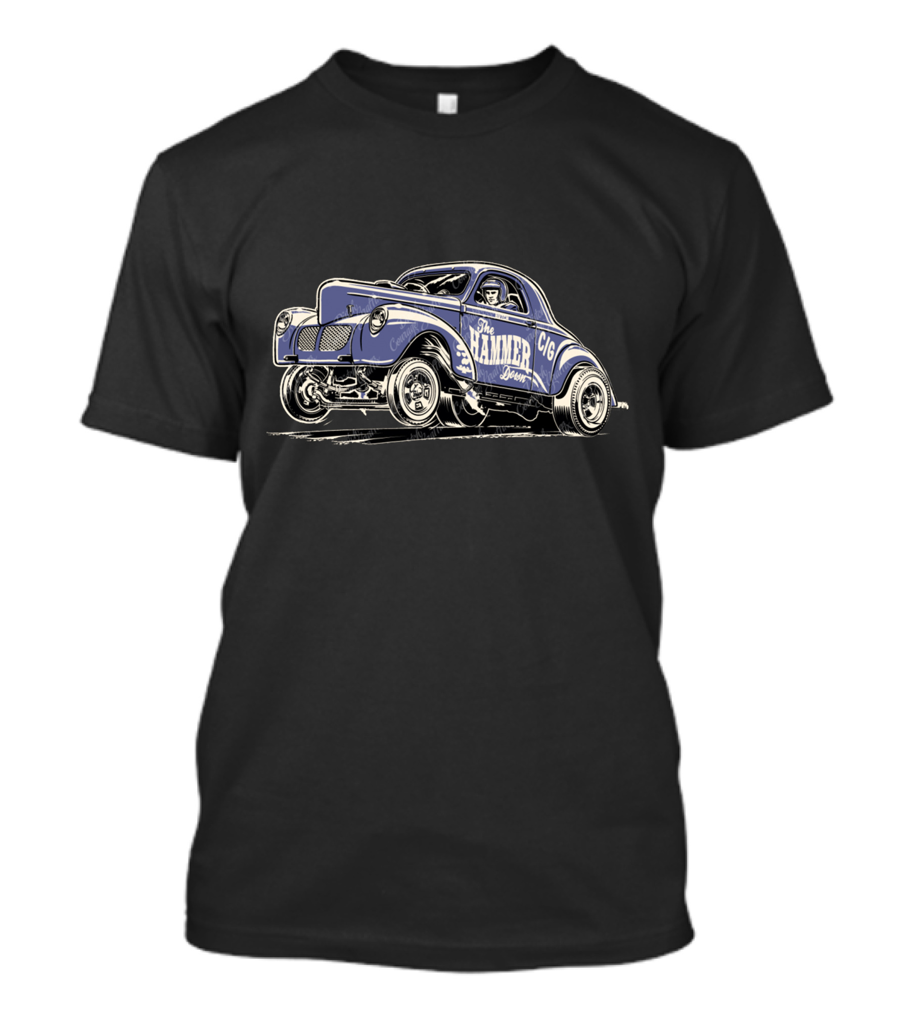 The Hammer Down 1940 Gasser Drag Racer C/G T-Shirt