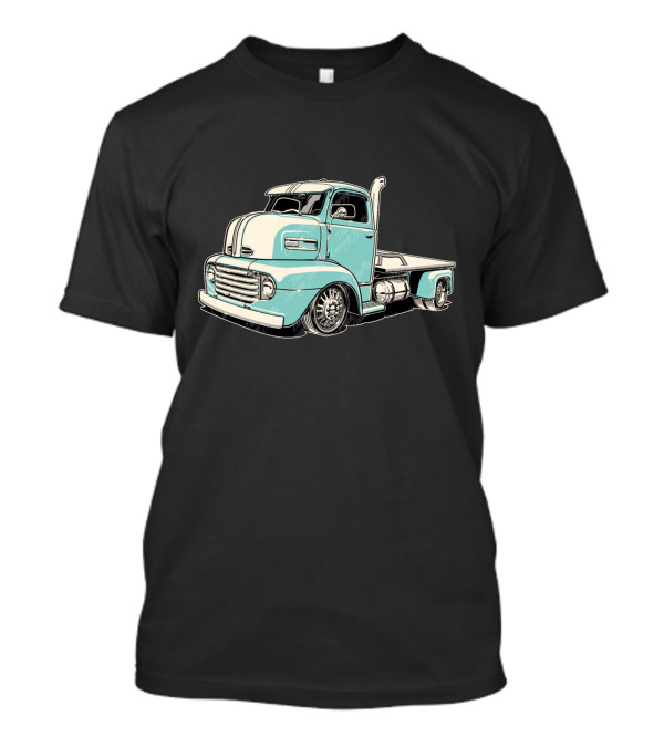 1948 F6 COE Truck Vintage Aqua And Cream Retro Classic Vehicle T-Shirt